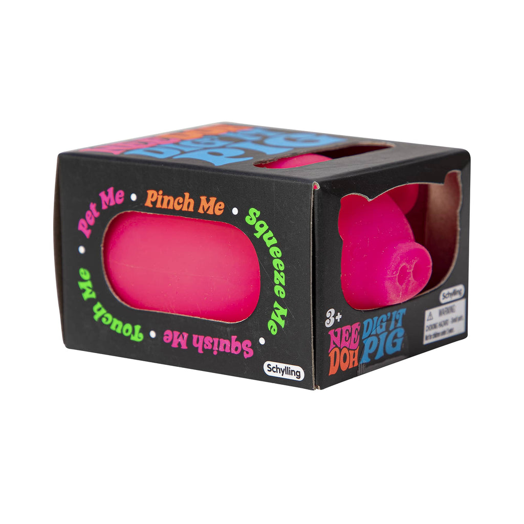 NeeDoh Dig it Pig - Pink Pkg 3Q Right